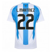 Pánský Fotbalový dres Argentina Lautaro Martinez #22 Copa America 2024 Domácí Krátký Rukáv